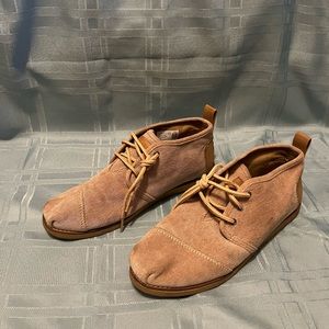 Toms corduroy tan bootie 8.5 women’s EUC